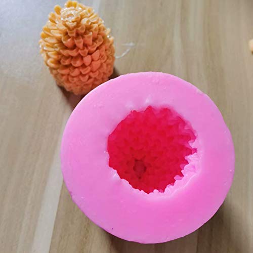 JIUYECAO Dreidimensionale 3D-Kerzenform, Tannenkegel, 3D-Weihnachtsbaum, Tannenzapfen, Kerze, Silikonform, Seife, DIY… – Bild 3