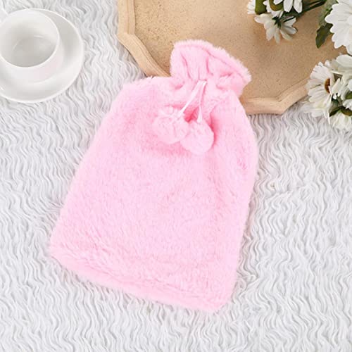 Thermo-Isolierprodukte Wärmbeutel Wollball Abdeckung Warmwasserbeutel Wollbezug Warmwasserbeutel Abdeckung Kaninchen Haartuch Abdeckung Rosa