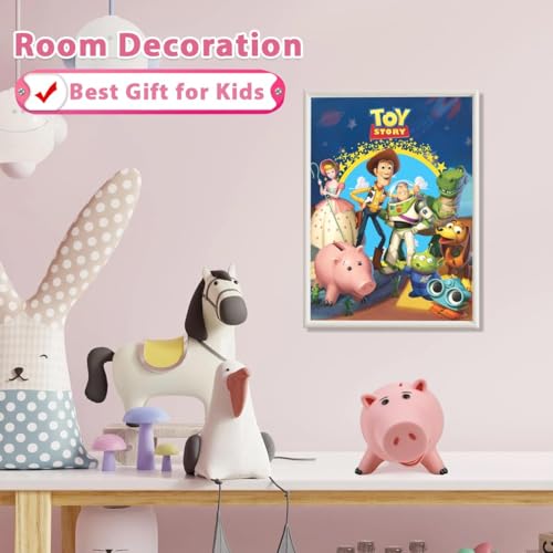 Image of PHOCAS Hamm Piggy Bank Unbreakable Cute Pink Pig Money Bank Plastic Saving Coin Bank for Kids Christmas Birthday Gift