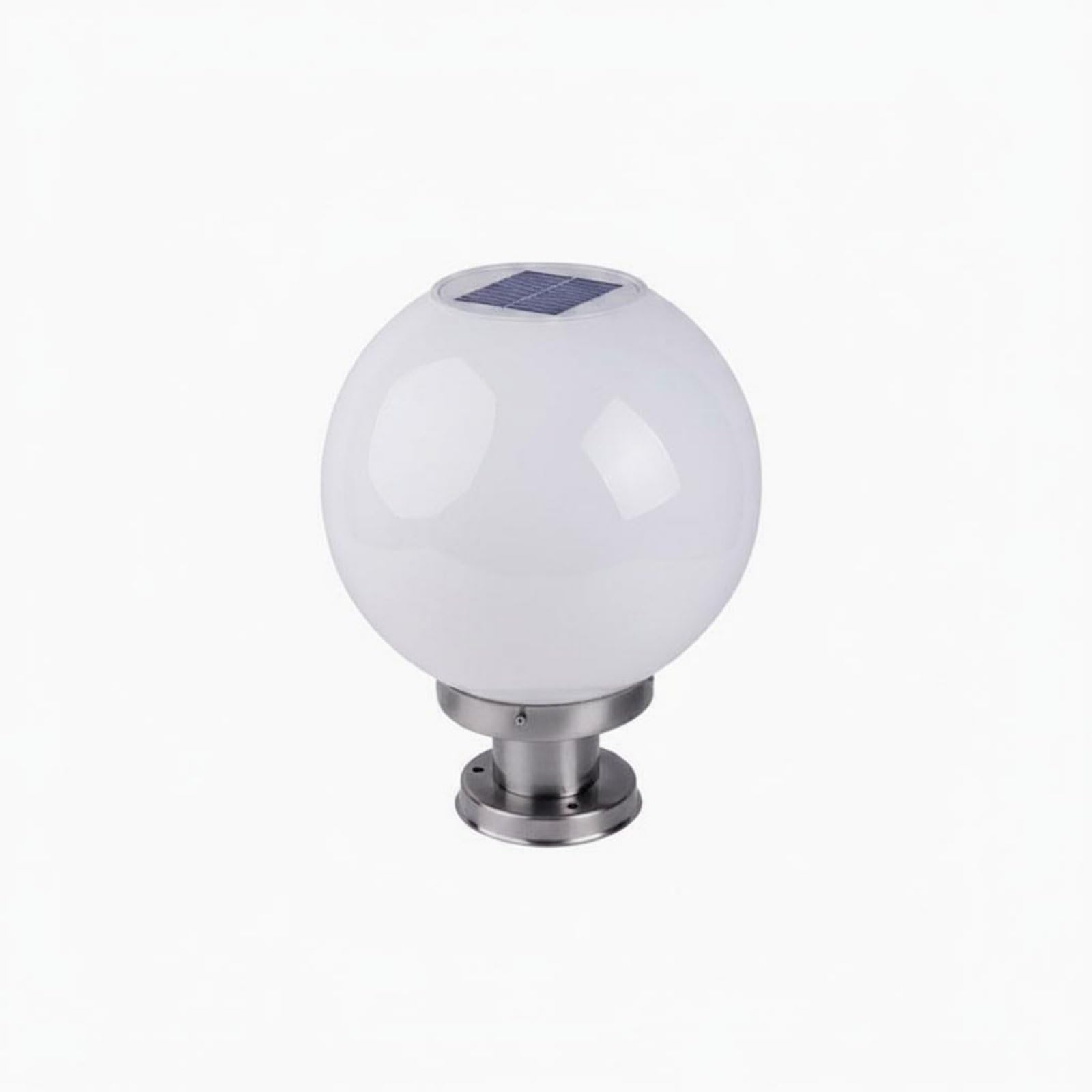 Automatic Charging Solar Post Cap Light Waterproof Post Light Energy Saving Round Pillar Lamp IP65 for Fence, Courtyard, Garden, Gate, 30CM, Solar-image-39