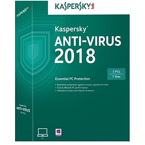 KL1171U5CFS-8FFP Kaspersky Anti-Virus 2018 - Box pack (1 year) - 1 PC (Frustration-Free Packaging) - Win - United Kingdom - (Software > Security Software)