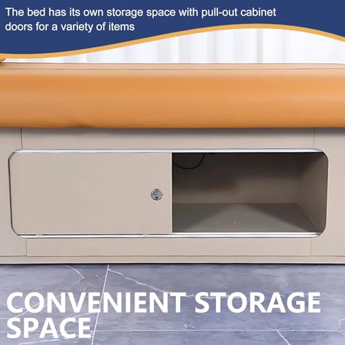 Larnavo Massage Table-Electric Massage Table with Brown Luxury Style, Beauty Bed Includes Multi-Angle Lifting, Smart Heating, Pneumatic Armrests(76.77IN) - Image 6