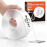 Double Sided Tape Heavy Duty, 1.18" x 120" Strong Nano Double Stick Tape, Removable, Washable, Reusable Adhesive Tapes for Wall, Clear Multipurpose Adhesive Mounting Tape Filament Tape(10 Feet)