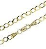 Mens 9ct Gold Flat Bevelled Curb 4mm Chain Necklace 30 Inch Long #1