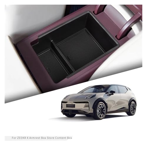 Compartimento central coche Zeekr X 2023 acabado premium integrado 3