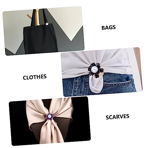 4 Boucles d'écharpe à Fleurs pour Châle Mode et Délicat
