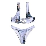 ZGNB Bikini Damen High Waist, Vintage, Lace Insert Women's Triangle Bikini Set Bikini Hellblau Tankini Damen GroßE GrößEn Bikini Damen Sexy Tanga Tankini MäDchen 122 Badeanzug TräGerlos Blau,XL