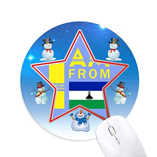 je suis du lesotho bonhomme de neige, tapis de souris série star mat