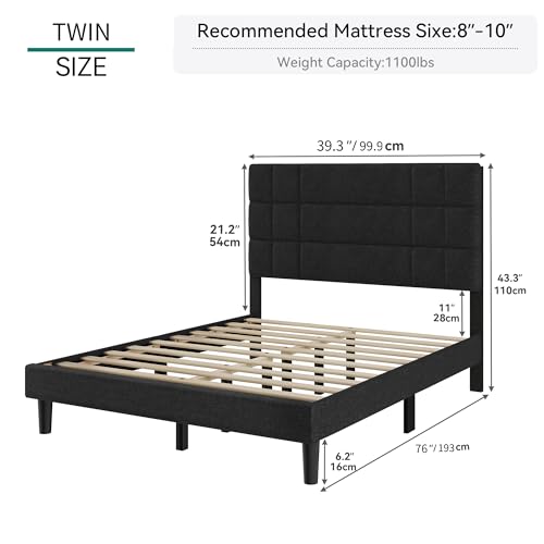 King Size Platform Bed Frame with Fabric Upholstered Headboard for Comfortable Sleep, Easy Assembly, and Noise Free
| DWVO King Size Platform Bed Frame with Wooden Slat Support and Fabric Headboard, Ideal for Mattress Foundation without Box Spring
|