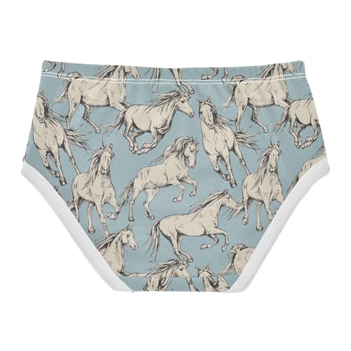 Girls Underwear Soft Cotton Horses Kids Panties in Sizes 2/3t, 4t, 5t, 6 and 82