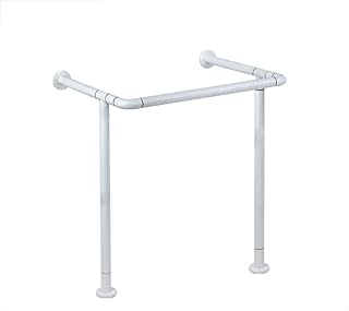 LGLFDJ Shower Handicap Grab Bars for Bathroom Wall, Barrier-Free Floor Stand Wash Basin Handrails,for Disabled Elderly Toilet Safety Support Grab Bar, Stainless Steel Anti-Slip Handle (Color : White)