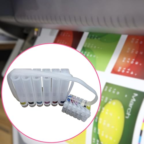Kit recarga cartuchos reutilizables botellas vacías continuo tinta accesorio universal 6