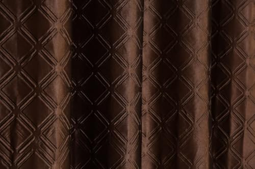 Image of Coin Punching Curtains 9 Feet Long for Living Room - Long Door & Window Curtain Set 1 Pcs Panel, Stylish Parda for Home Decor & Office Brown Colour - 1 Pcs 9 feet