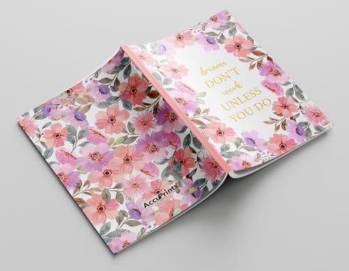 Image of AccuPrints A5 Premium Soft Bound Notebook Diary for Girls and Women (144 Ruled Pages with planner, 80 GSM) Parent (Dream Don't work Notebook)