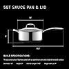 HexClad Hybrid Nonstick 5-Quart Saucepan with Tempered Glass Lid, Stay-Cool Handle, Dishwasher-Friendly, Oven-Safe Up to 900°F, Induction Ready, Compatible with All Cooktops #2