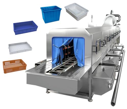 Automatic Crate Washer with 360° High Pressure Spray