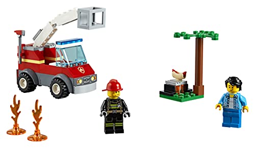 LEGO 60212 City Feuerwehr beim Grillfest, Bauset mit Feuerwehrauto-Spielzeug, Feuerwehrmann-Minifigur, Hot Dog und… – Bild 3