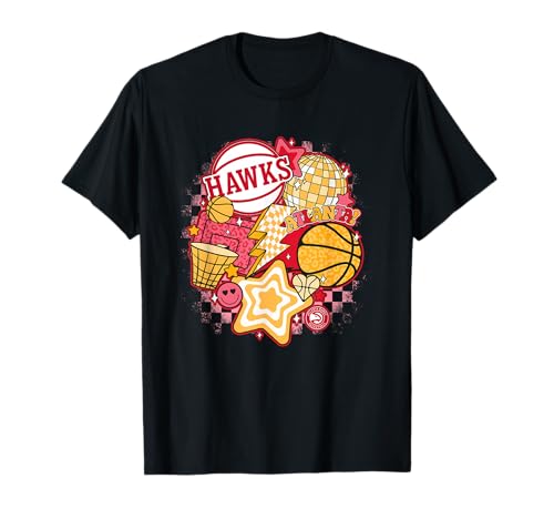NBA Atlanta Hawks Psychedelic Basketball Collage T-Shirt