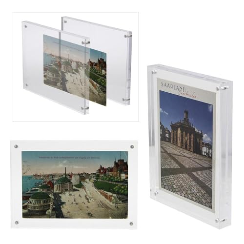 Cadre photo acrylique magnétique haut de gamme SAFE bloc transparent 20 mm
