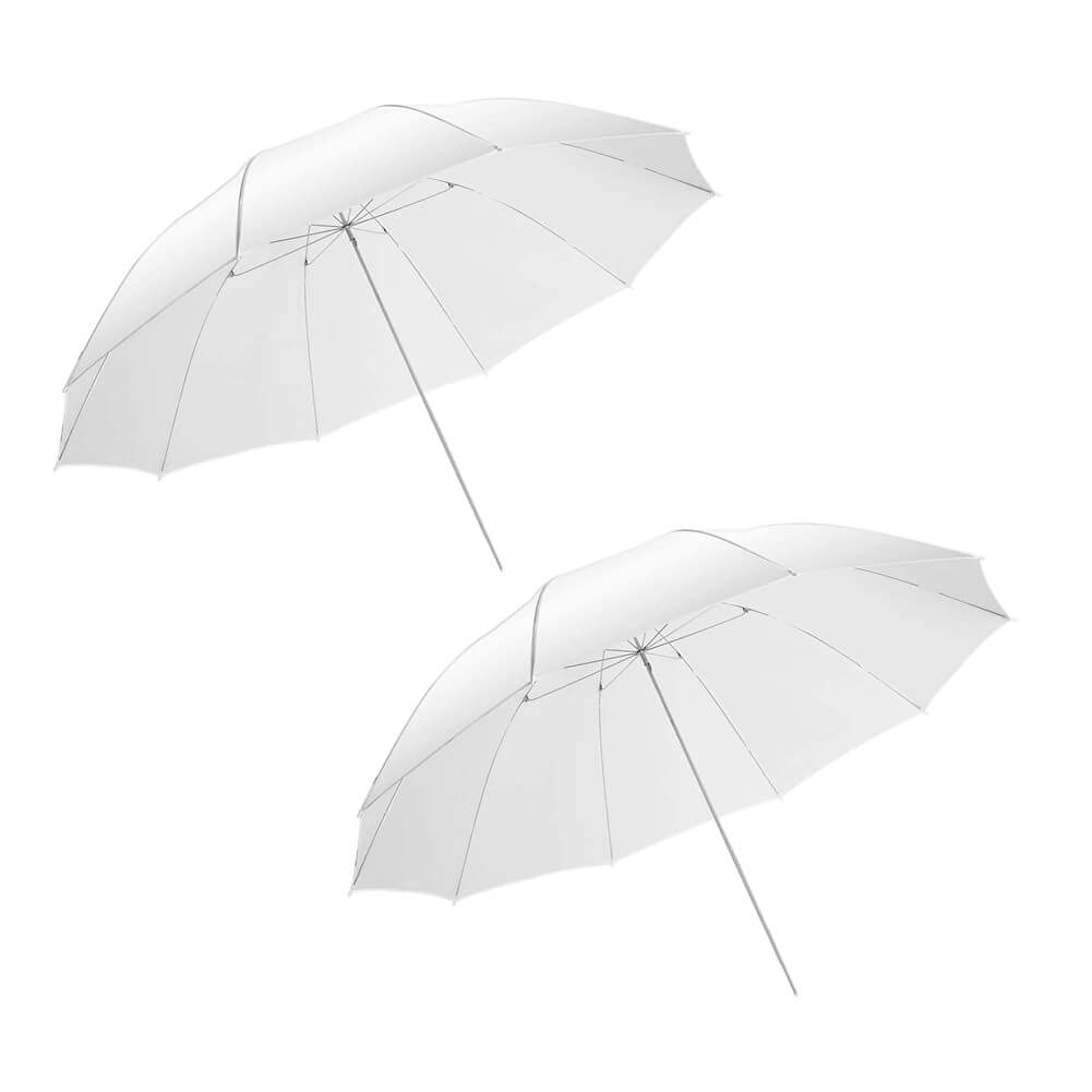 Ombrello professionale per fotografia, 83,8 cm, 84 cm, luce riflettente, luce bianca traslucida, morbida ombrello per video studio fotografico, 2 confezioni