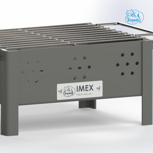 Miniatura 10 de Imex El Zorro 71429.0 Barbacoa Sobremesa Con Parrilla Cincada, Negro, 26 X 21 X 14 Cm