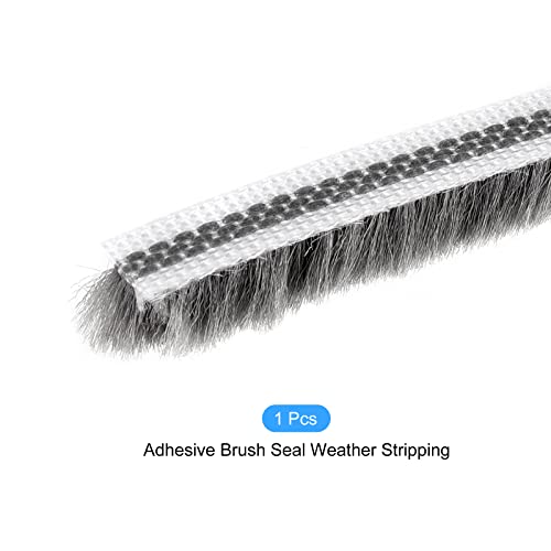 Metallixity Brush Seal Weather Stripping (9/32"X5/16"X16.4Ft), Card Slot Elastic Door Brush Strip - For Sliding Sash Door Window Wardrobe Seal #TOP5