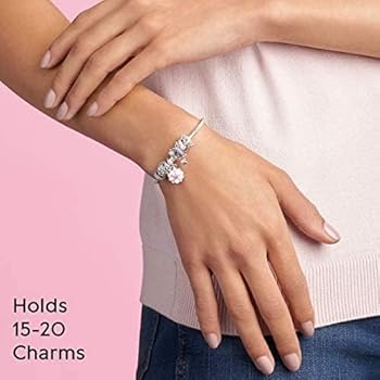 Pandora シルバー チャーム付きブレスレット Amazon | パンドラの女性のシルバーチャームブレスレット
