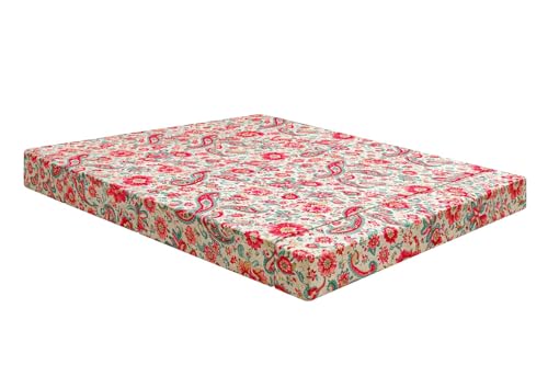 Image of Rosebell Foldable Printed 2 Seater Sofa Cum Bed, Sofa Bed 4X6 Feet, Washable Cover- Perfect for Living Room & Office - Multicolor