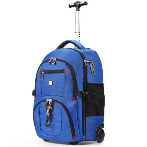 Mochila con Ruedas para Evitar Peso de Portátil 17.3 y Proteger de Lluvia