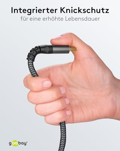 Goobay 65268 Displayport 1.2 A Hdmi 2.0 / Risoluzioni Fino A 4K @ 50/60 Hz/Velocità Di Trasferimento Dati Di 18 Gbit/S/Il Cavo è Direzionale/Grigio / 1 M - 3