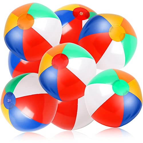 Inflatable Beach Balls, 10 Pack 12 Rainbow Beach Ball Pool Toys in Pool Party for Kids Boys Girls Water Toy Fun Play in Summer Inflatable Beach Balls, 10 Pack 12" Rainbow Beach Ball Pool Toys in Pool Party for Kids Boys Girls Water Toy Fun Play in Summer