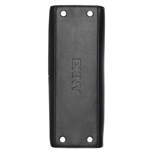 DKNY Bleeker Large Satchel, Black/Silver4
