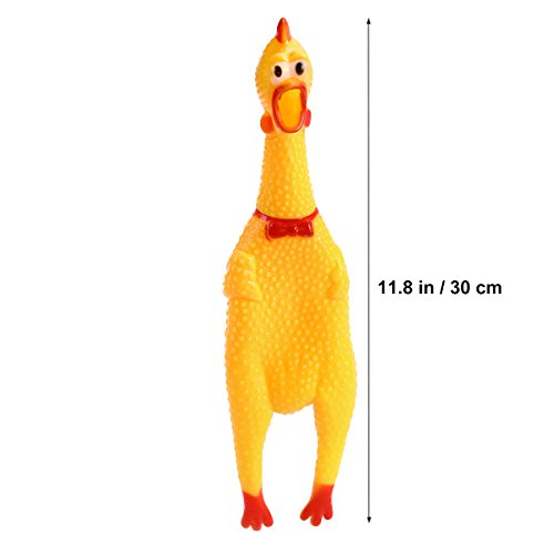 UEETEK Shrilling Huhn Spielzeug,Glabrious Drücken Schreiend Hähnchen Spielzeug Hund Spielzeug zum Spaß, 34 * 7,5 cm (L * B)