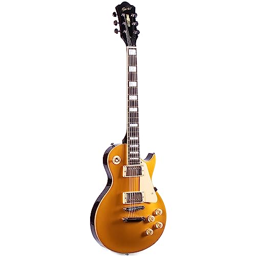 Image of Grote Guitar Metallic Paints Solid Body Electric Guitar with Gigbag(Yellow)