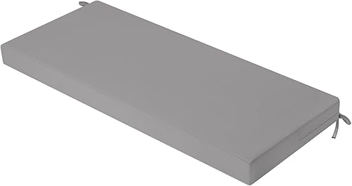 Miniatura 58 de idee-home Cojín de banco para exteriores impermeable, cojines de banco para muebles de exterior, almohadilla de asiento de repuesto para columpio