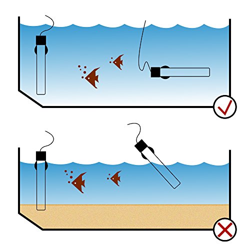 Lineba 500 Watt Submersible Aquarium Heater Anti-Explosion Led Temperature Readout External Temp Controller Protective Sleeve And Suction Cup 53-93 Gallon #TOP3