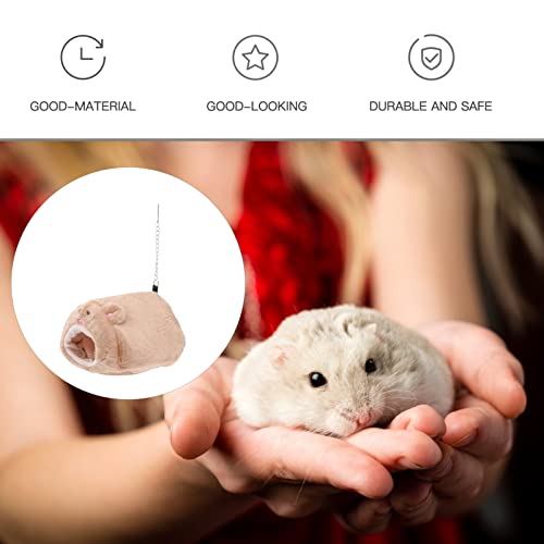 POPETPOP Warm Hamster House Bed Cartoon Sleeping Bed Plush Hammock for Syrian Hamster Dwarf Hamster Gerbil Hedgehog Ferret Chinchilla - Image 9