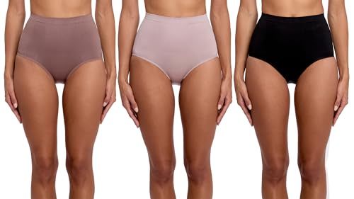 Image of Skinnygirl Women's High Waist Tummy Control Seamless Shaping Briefs, 3-Pack