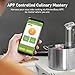 KitchenBoss Wifi Sous Vide Cooker: Ultra-quiet Sous Vide Machine Built-in Color Display Recipes Waterproof, 1100 Watts Sous-vide Immersion Circulator Precision Cooker Magnetic Knob APP Control, Silver