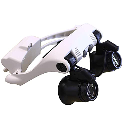 Loupes binoculaires 10x à 25x YCQYM à éclairage LED pour micro-mécanique