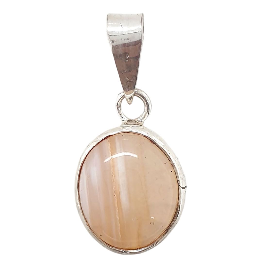 sahiba gems Pure Silver 10 Carat Natural Rare White Yamini Haqiq Agate (Hakik) Gemstone Pendant (Chandi Locket) For Men Girls Women Boys Kids-picture-12