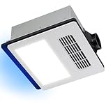 13.8 IN Bathroom Exhaust Fan with Light and Heater 1800W, 4 in 1 240 CFM Bathroom Exhaust Fan with Heater, 12W LED Light, Metal Housing 1.0 Sone with Heating, Ventilation, Remote Control
