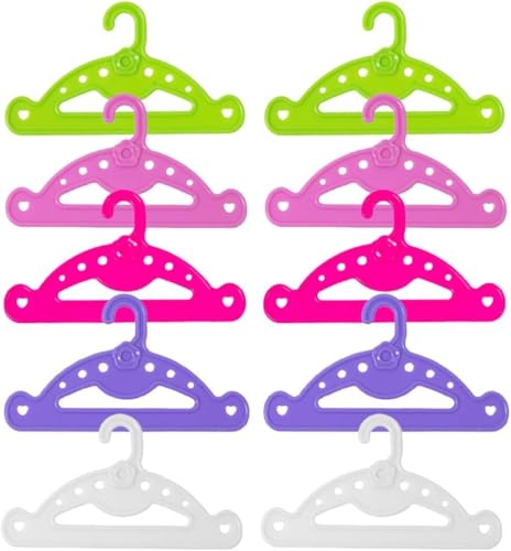 Paquete de 10 Perchas para muñecas Infantiles, Perchas para muñecas, Perchas para recién Nacidos, Perchas de Colores para...