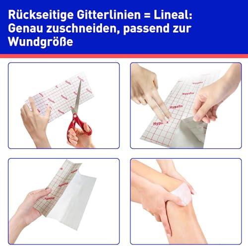 Hypafix Fixomull stretch Leukoplast, Verbandfixierung Pflaster 10cm x 10m, Medizinisches Klebeband Bandage Wundverband, Heftpflaster Rolle skin sensitive, Wunde Pflaster 1Rolle