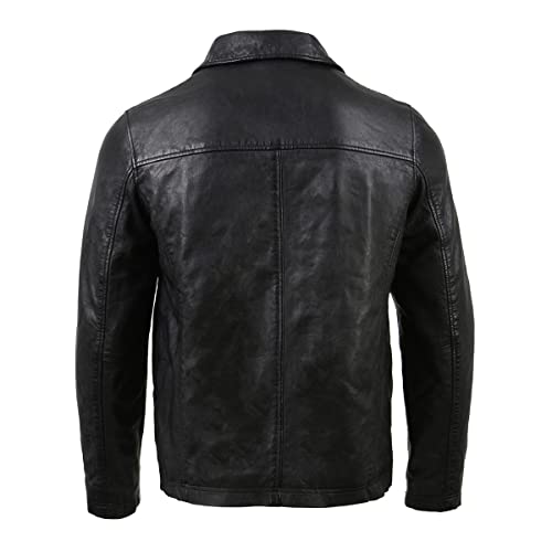 Image of Milwaukee Leather SFM1865 Men's Black Classic Fashion Leather Jacket with Zipper Closure
