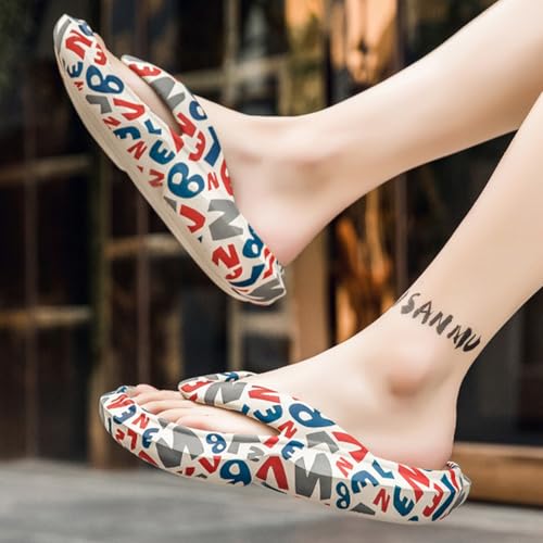 Tongs plateforme graffitis imprimées unisexes design original