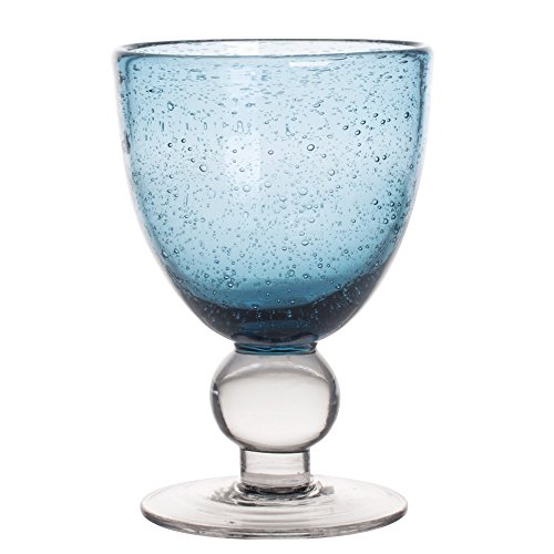 Table Passion - Verre à pied Artisan Bullé 28 cl bleu (lot de 6)