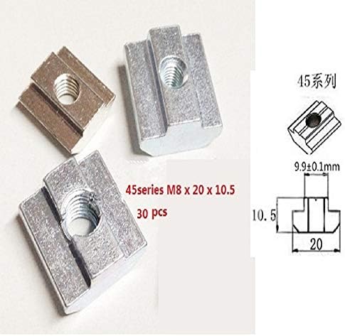 T Sliding Nut block 45 serie -M8 for Aluminum Profile Zinc Coated Plate Aluminum Accessories