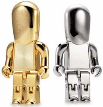 D-CLICK TM 8GB/16GB/32GB/64GB/Cool USB High Speed Flash Memory Stick Pen Drive Disk (16GB, Silver Robot)