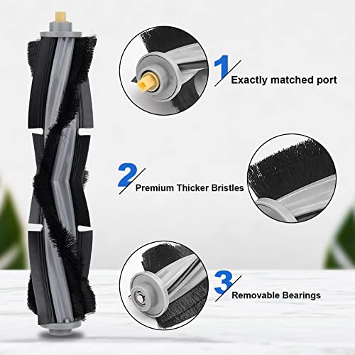 Image of Replacement Parts for ECOVACS DEEBOT X1 OMNI Turbo T10 T20 Omni T20 /T20 Max /T20 Pro Robot Vacuum Cleaner - Spare Accessories Kit Include 1 Main Brush 4 Side Brushes 4 Filter 4 Mop Pads 2 Dust bag